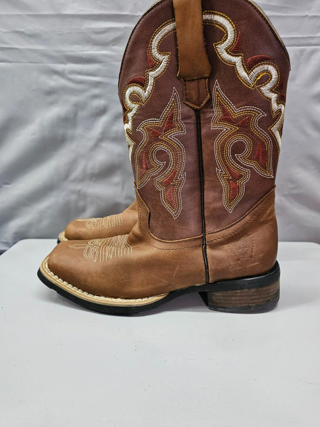 Ranger’s Boots Men’s Western Cowboy Boots Brown Leather Size ~8.5” Sole