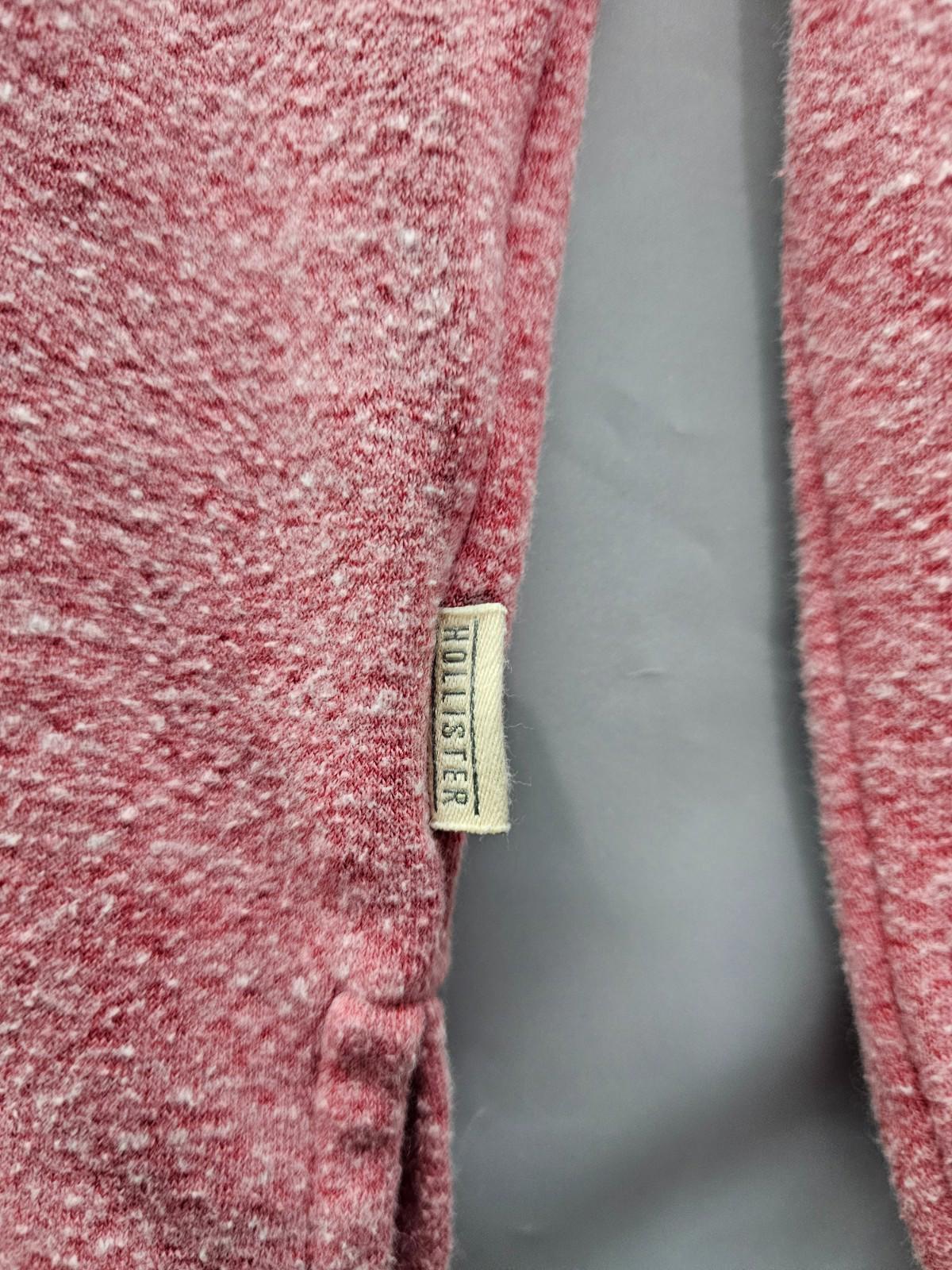 Hollister Red Textured Long Sleeve Crewneck XS Soft Casual Lounge Shirt