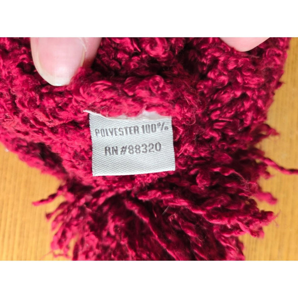 Red Knit Pom-Pom Beanie - Cozy & Cute!