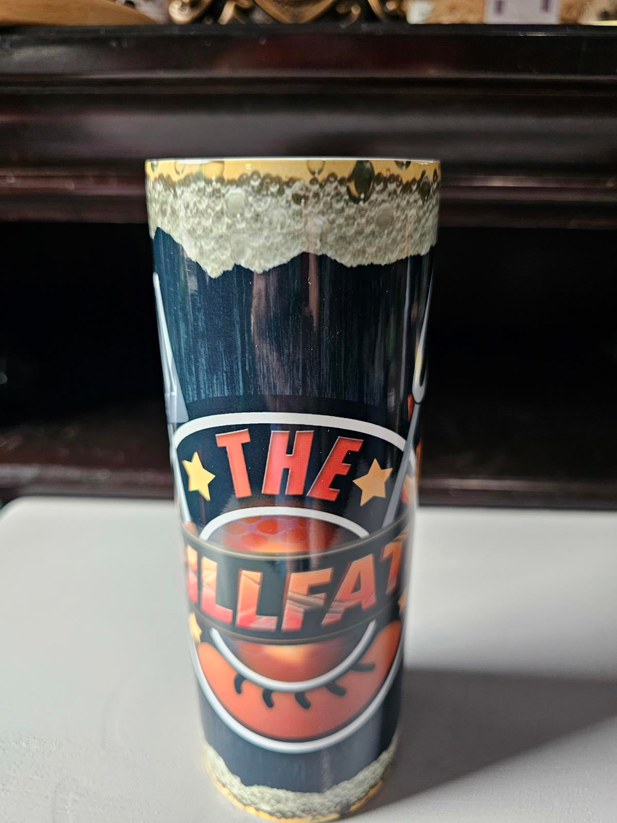 Custom 20oz Grillfather Tumbler – BBQ Pitmaster Beer Foam Design, New