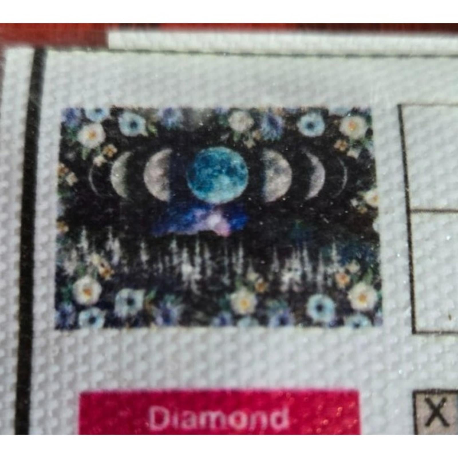 Moon Phases Cosmic Florals Diamond Painting Kit Witchy Craft Vibes