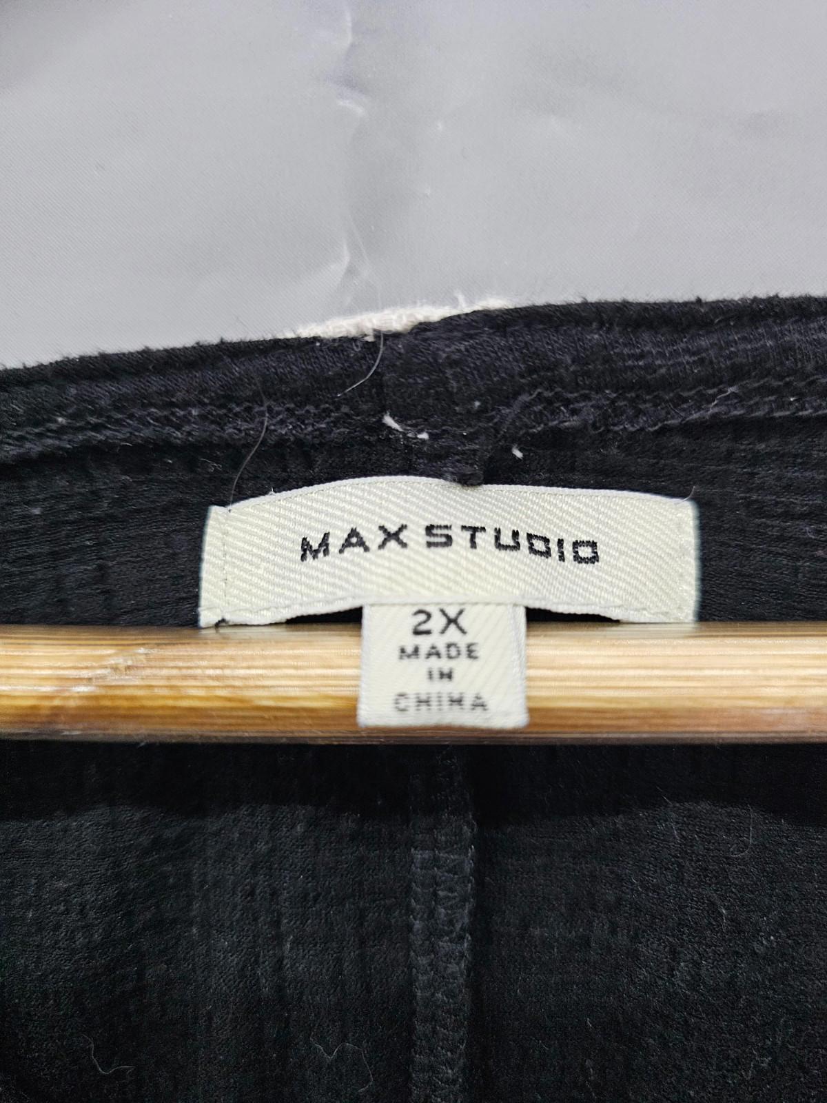 Max Studio Slit Neckline Crochet Shift Dress Black Plus Sz 2X