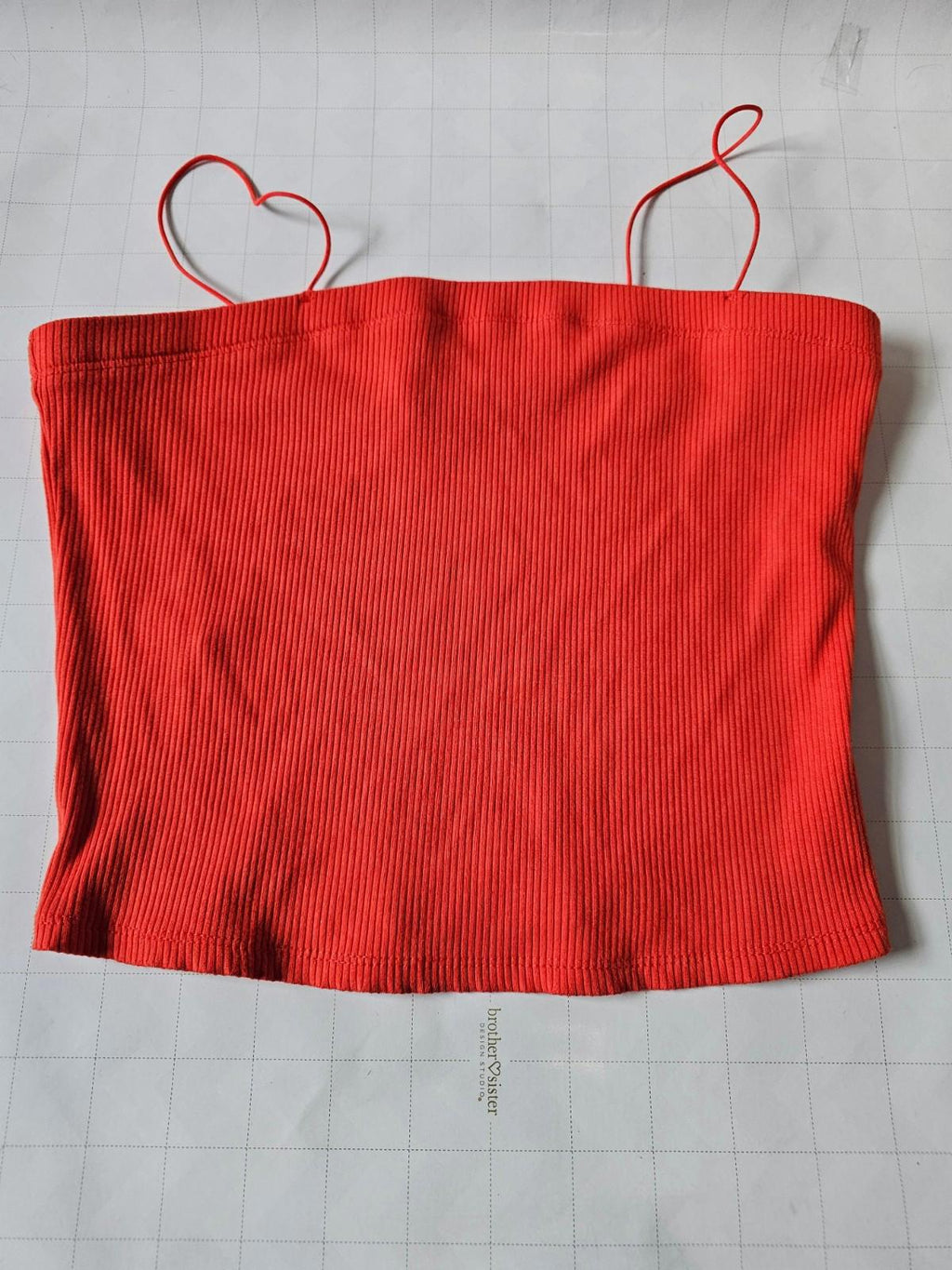 MOD On Trend Women’s Red Ribbed Cami Tank Top Size M