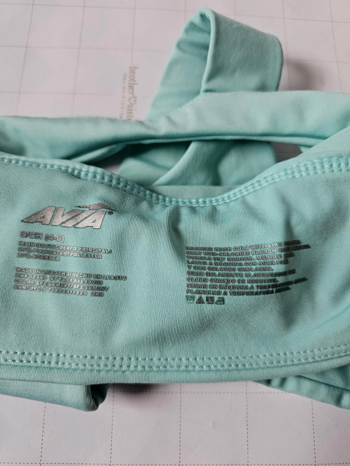 Avia Women's Sports Bra S Mint Green Crossback Racerback Activewear