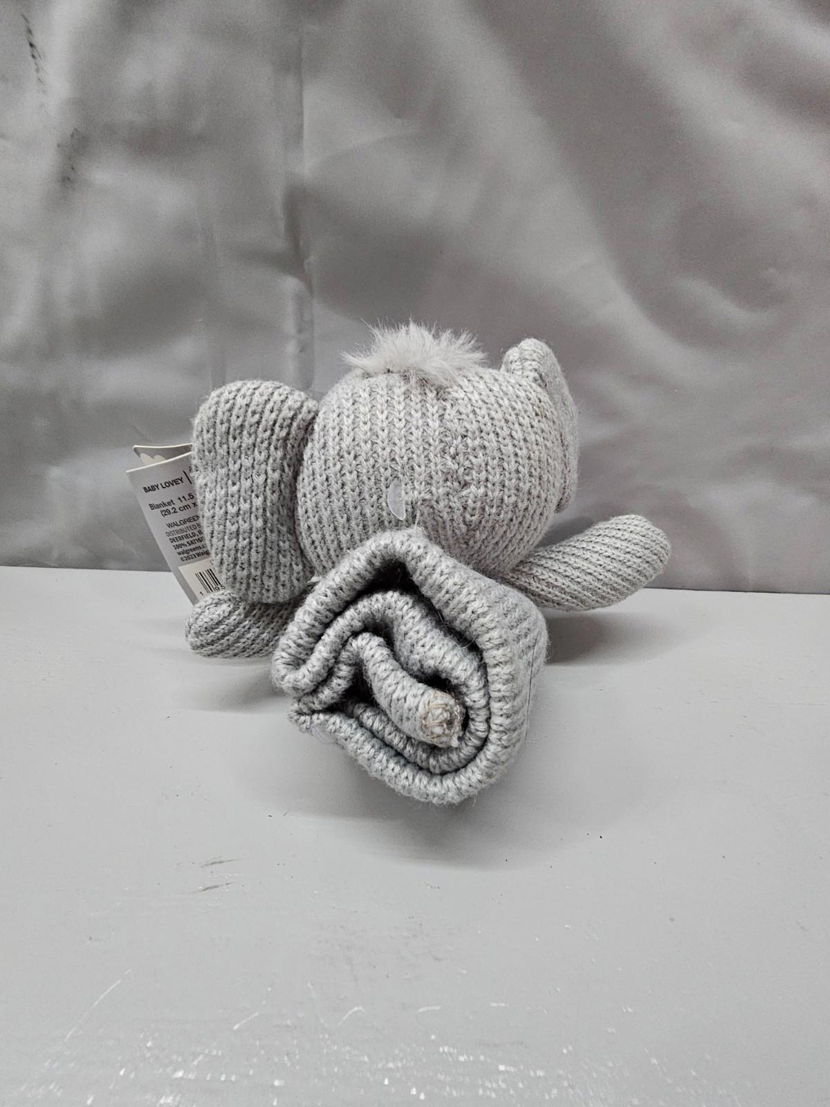 Moon and Stars Knit Elephant Baby Lovey Security Blanket NWT