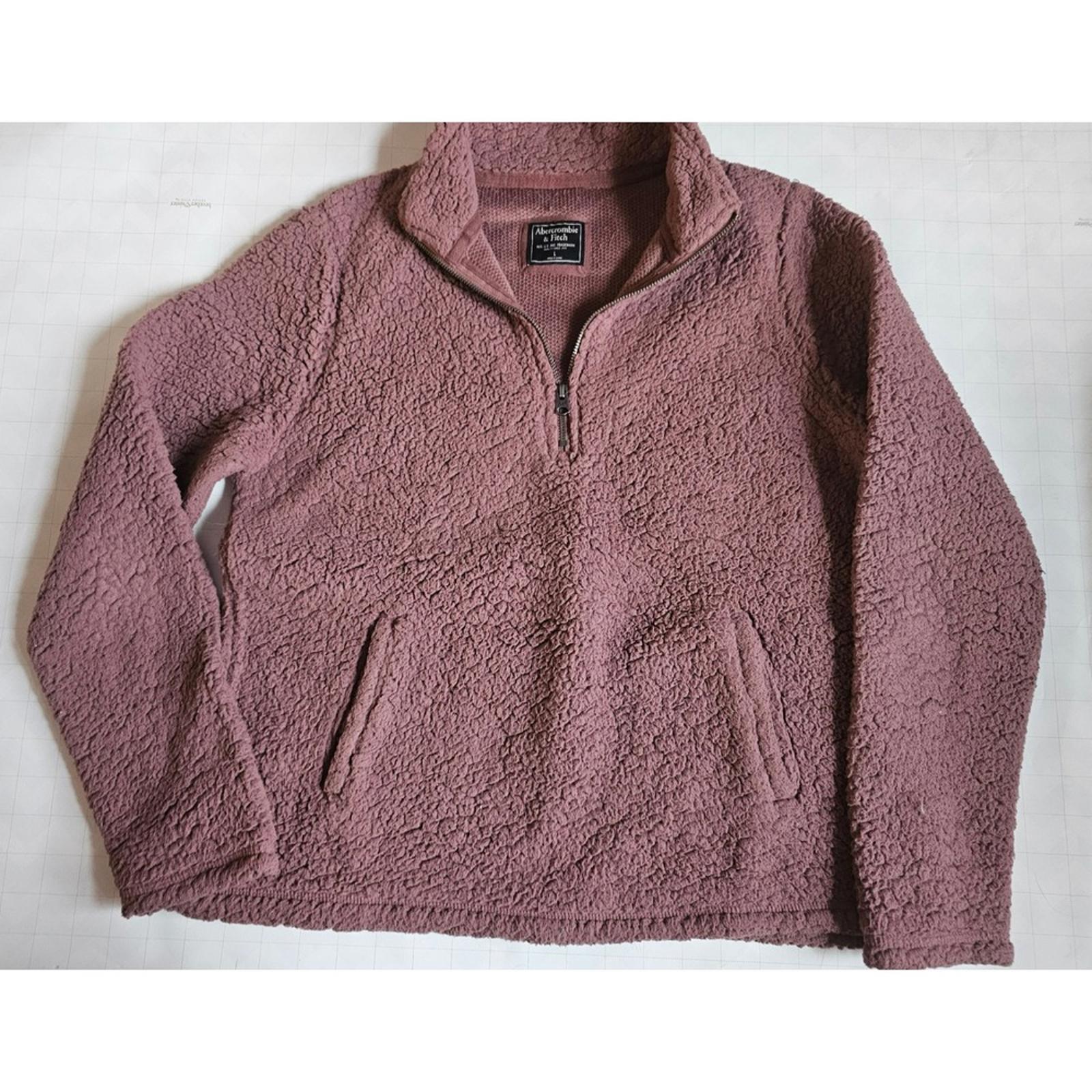 Abercrombie and Fitch Mauve Sherpa Fleece Pullover Women's Large