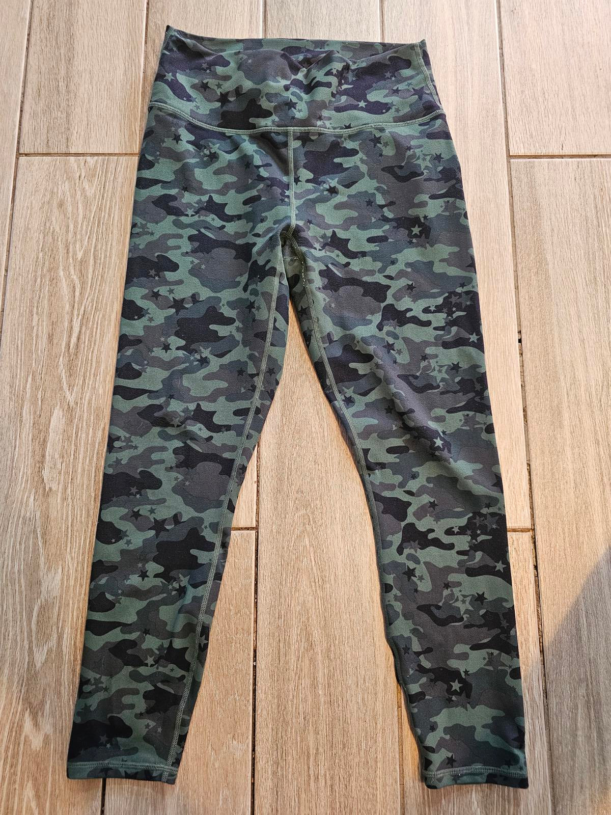 Fabletics PowerHold Camo Star Print Leggings Medium High Waist
