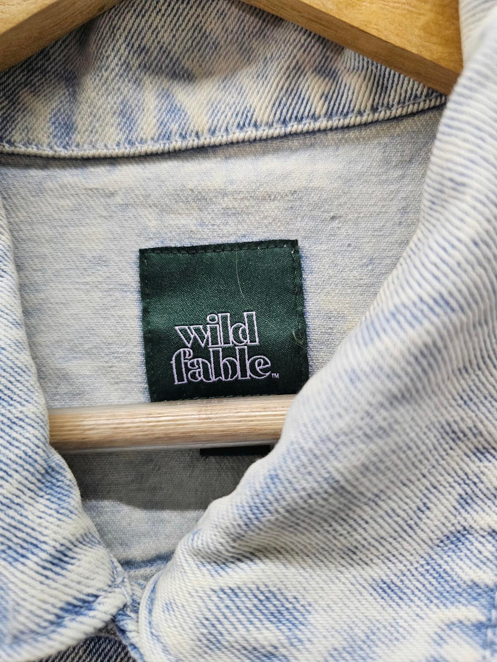 Wild Fable Acid Wash Denim Jacket Oversized Fit Light Wash Women's Medium