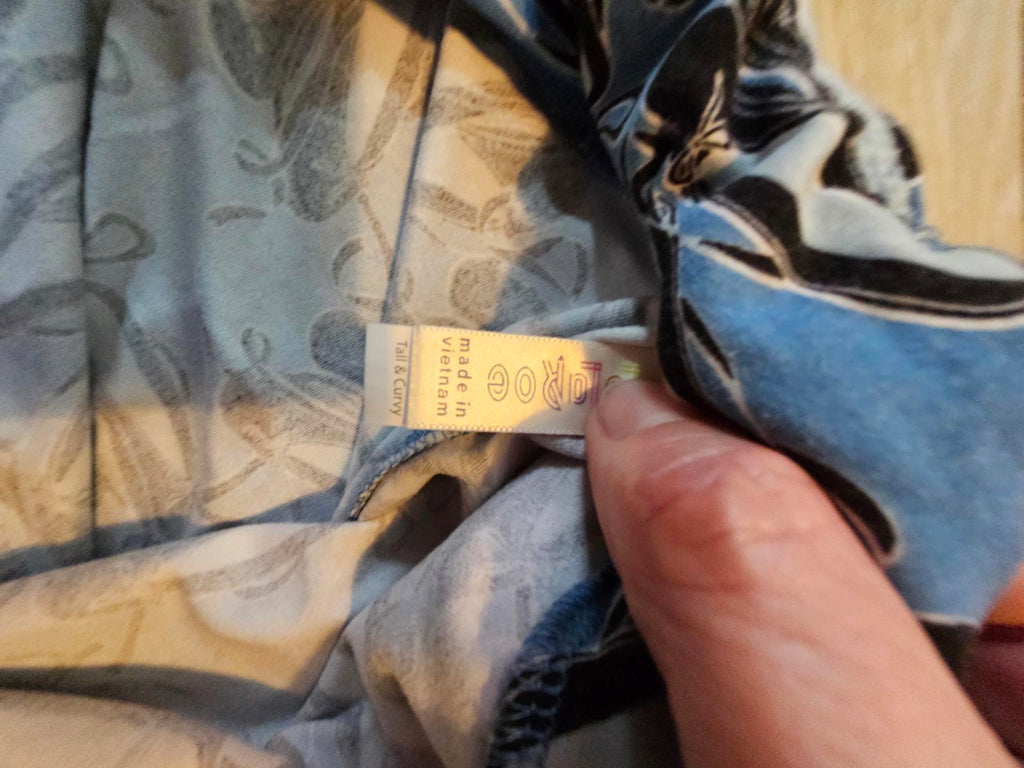 Lularoe TC Leggings Blue Black Ballet Flats Shoes Tall & Curvy Buttery Soft