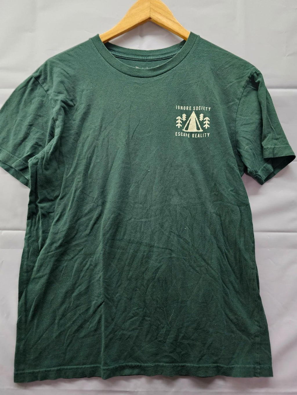 Dravus Escape Reality Graphic Tee Forest Green Men's Medium Camping Shirt