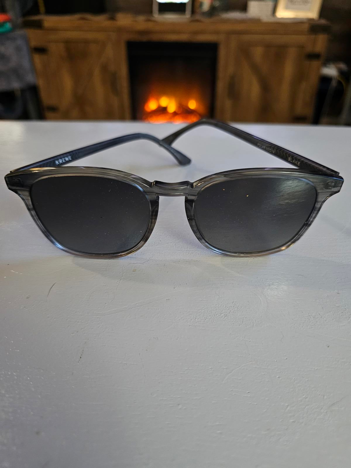 Krewe Blake Polarized Sunglasses Smoke Gray Frame Classic Cool