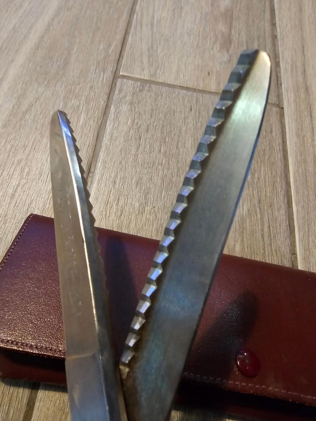 Vintage Wiss Model C Pinking Shears with Original Leather Case & Paperwork