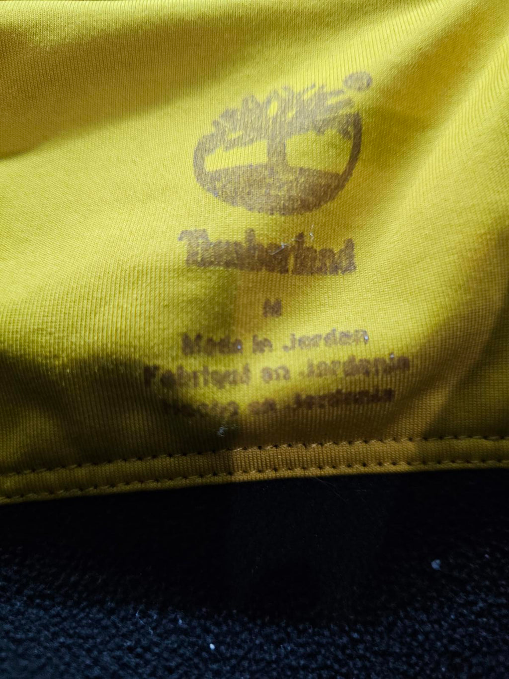 Timberland Men’s Black & Yellow Quarter-Zip Pullover Size M