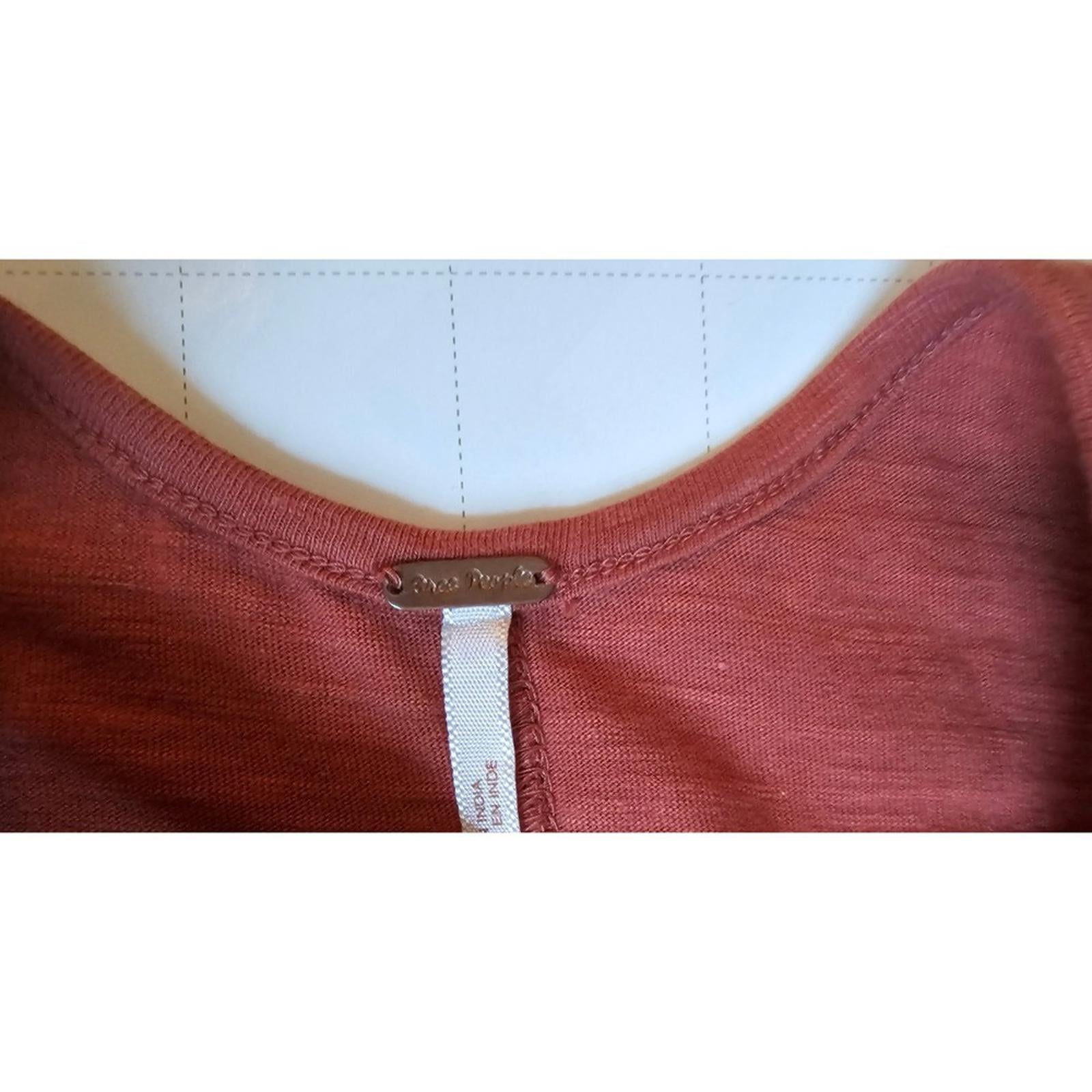 Free People Red Mesh Cutout Racerback Tank Top M Boho Festival Women’s