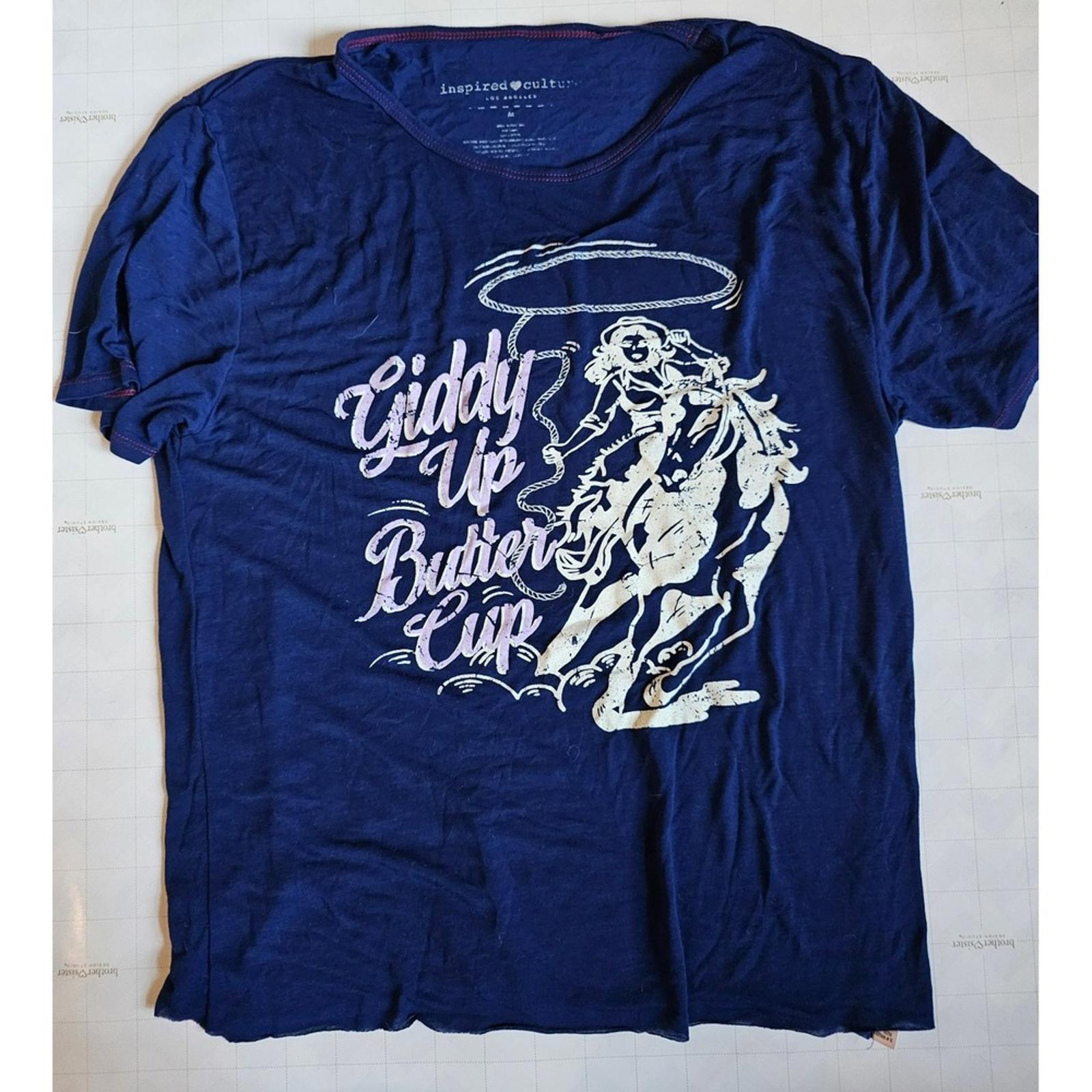 Inspired Culture LA Giddy Up Buttercup Graphic Tee Women's M