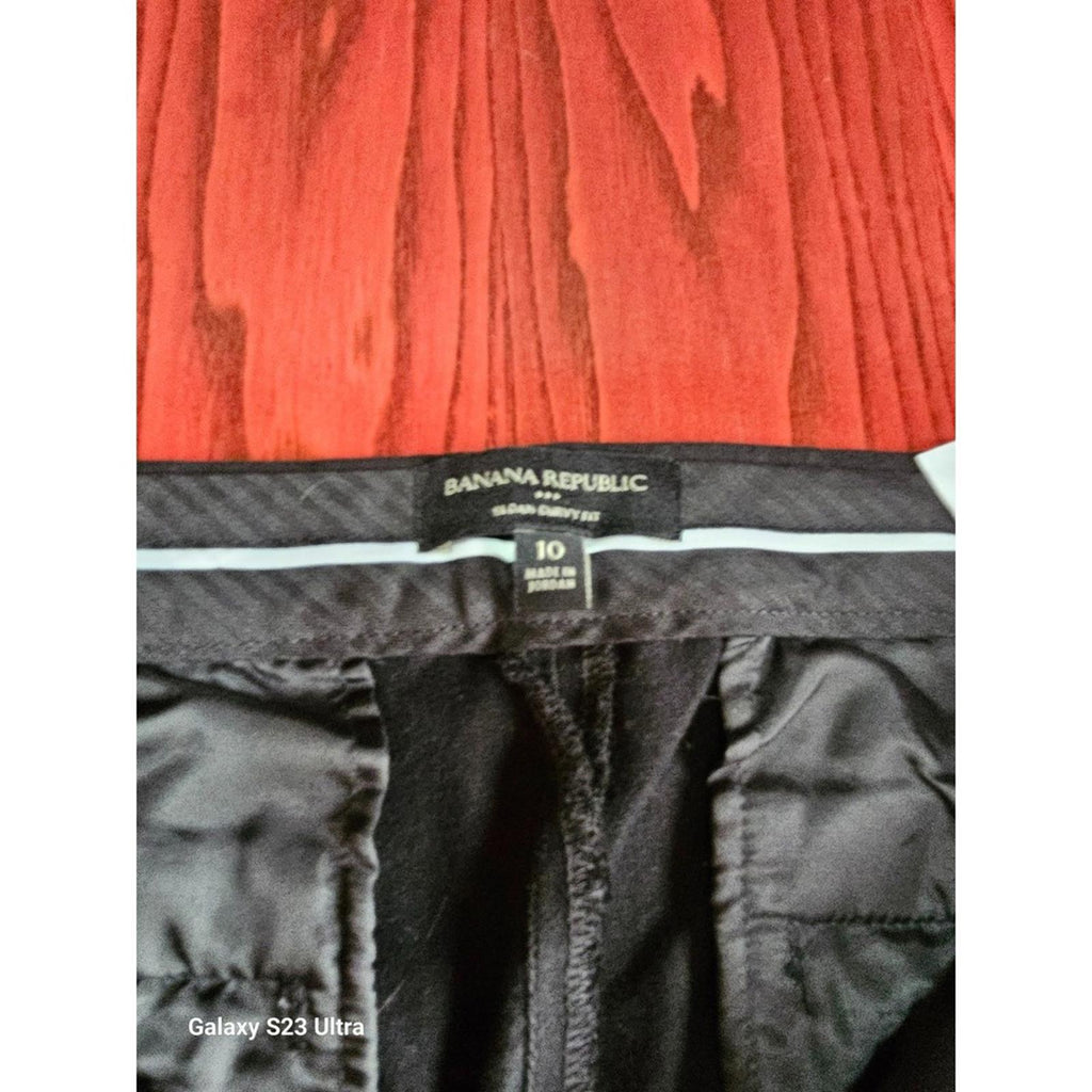 Banana Republic Black Slim Ankle Pants Size 10 Stretch Work Dressy