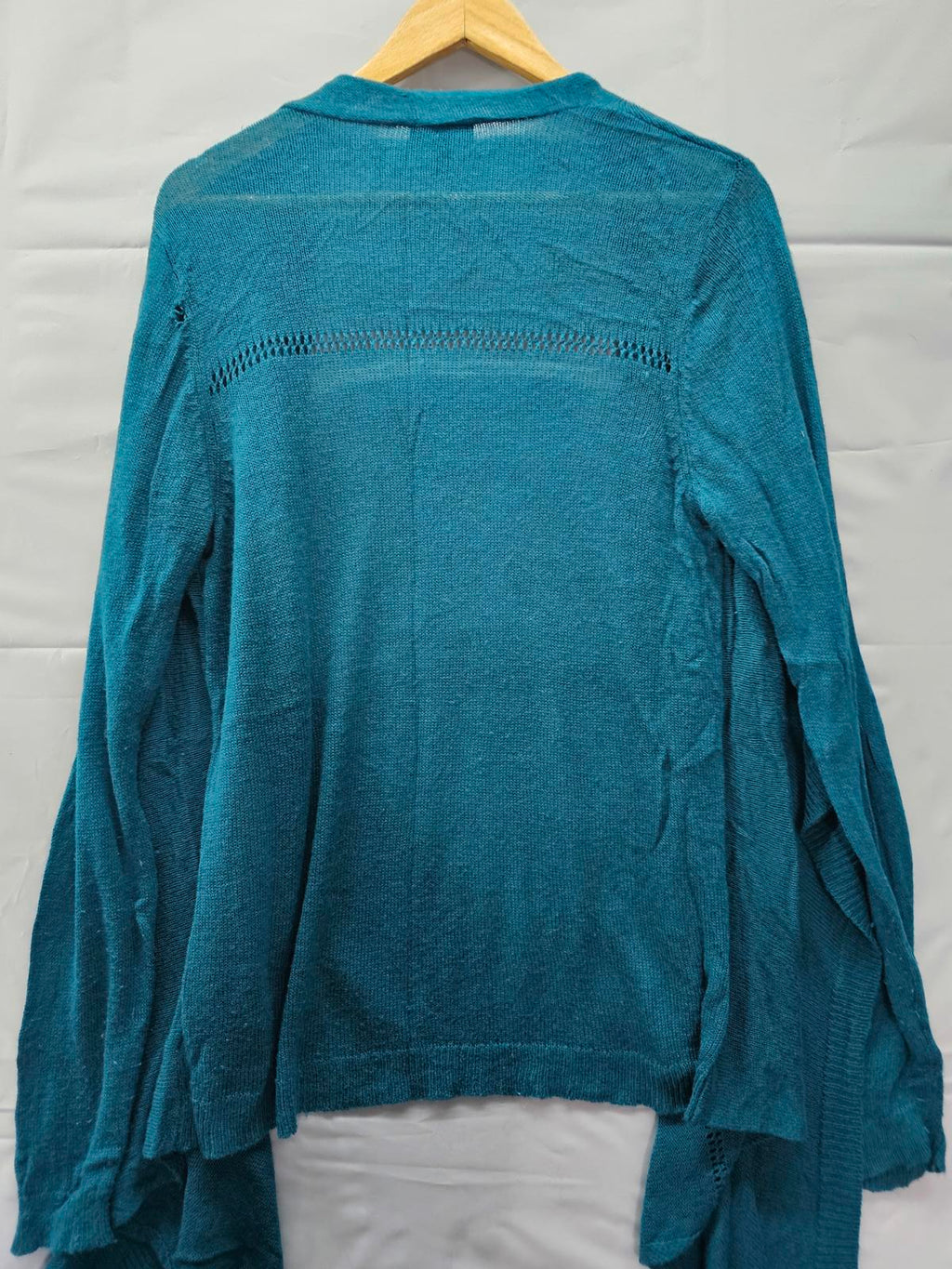 The Limited Open Teal Knit Cardigan Lightweight Draped Sweater Women’s Large