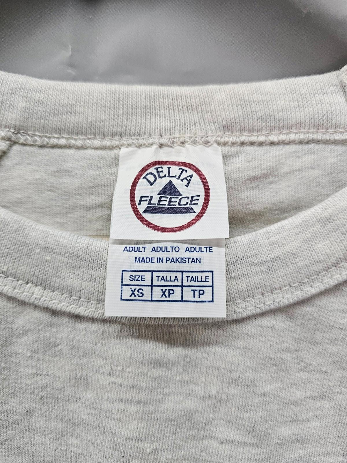 Delta Fleece Crewneck Sweatshirt Light Gray Adult XS New