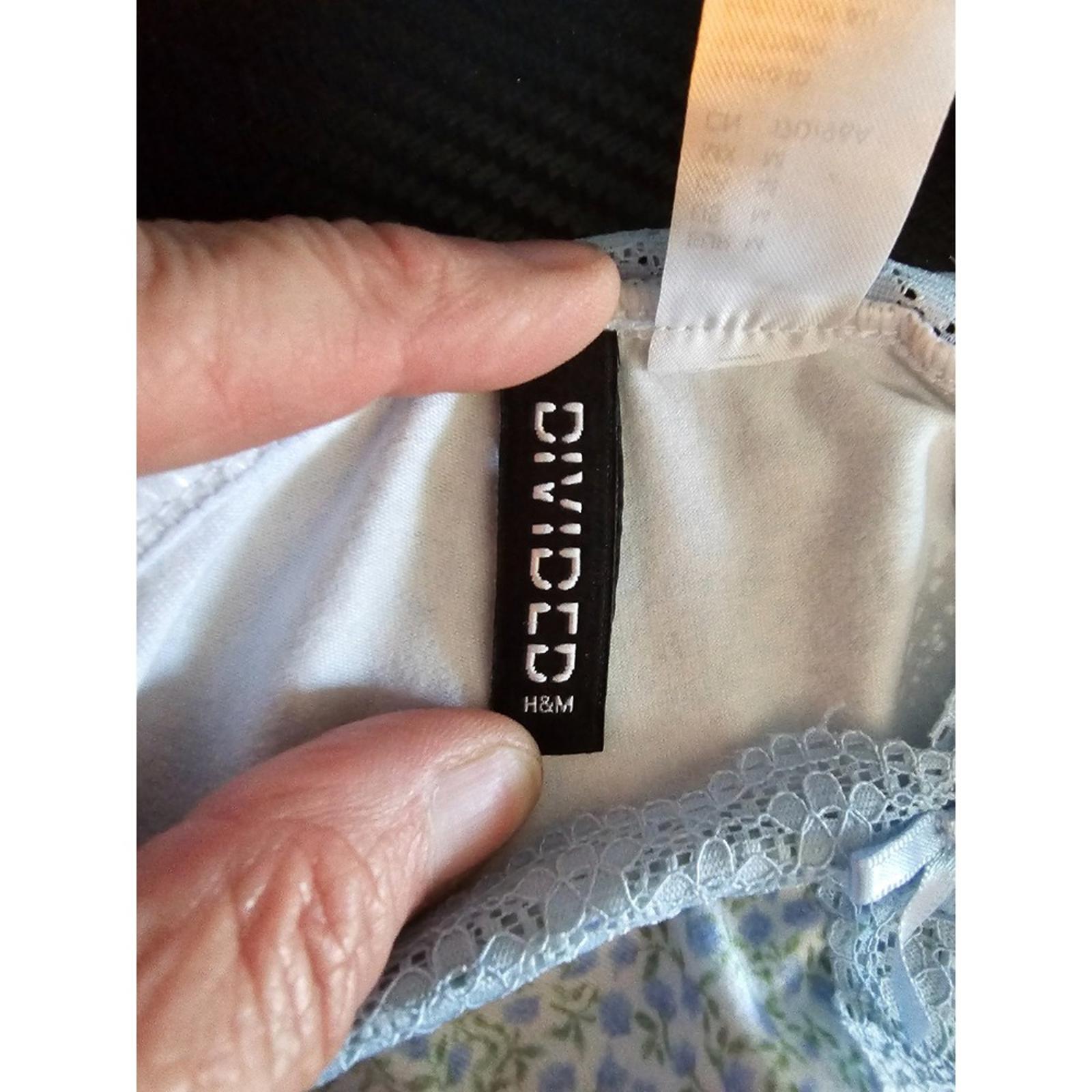 H&M Blue Lace-Trimmed Chemise - Sleep in Style!