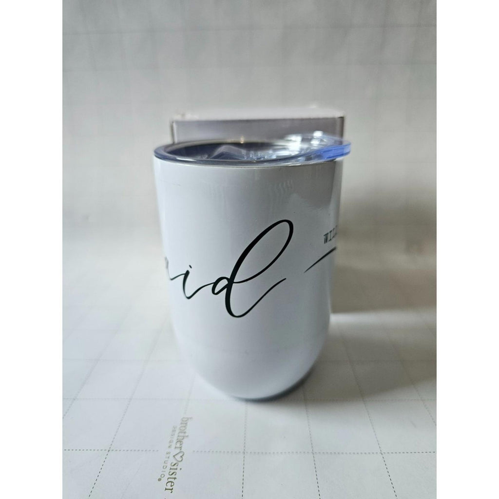 Bridesmaid Proposal 12oz Wine Tumbler Stainless Steel Double Wall Insulated