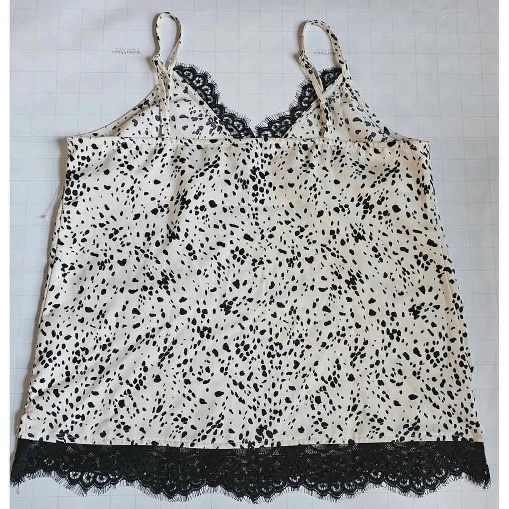 A New Day Women's Beige Leopard Print Woven Cami Size M