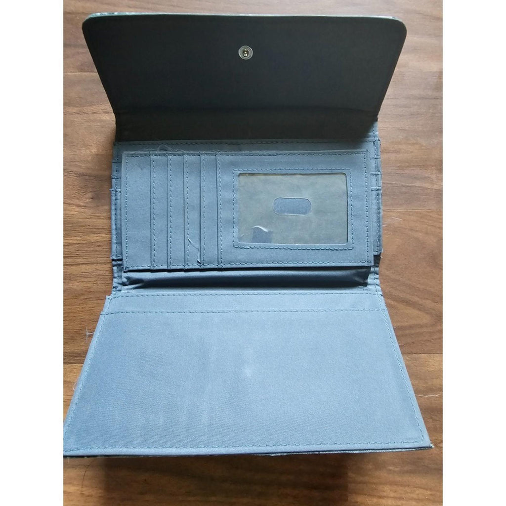 Nicole Miller Blue Snake-Print Wallet - Classy & Sassy!