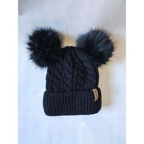 Arctic Cat Black Double Pom-Pom Beanie