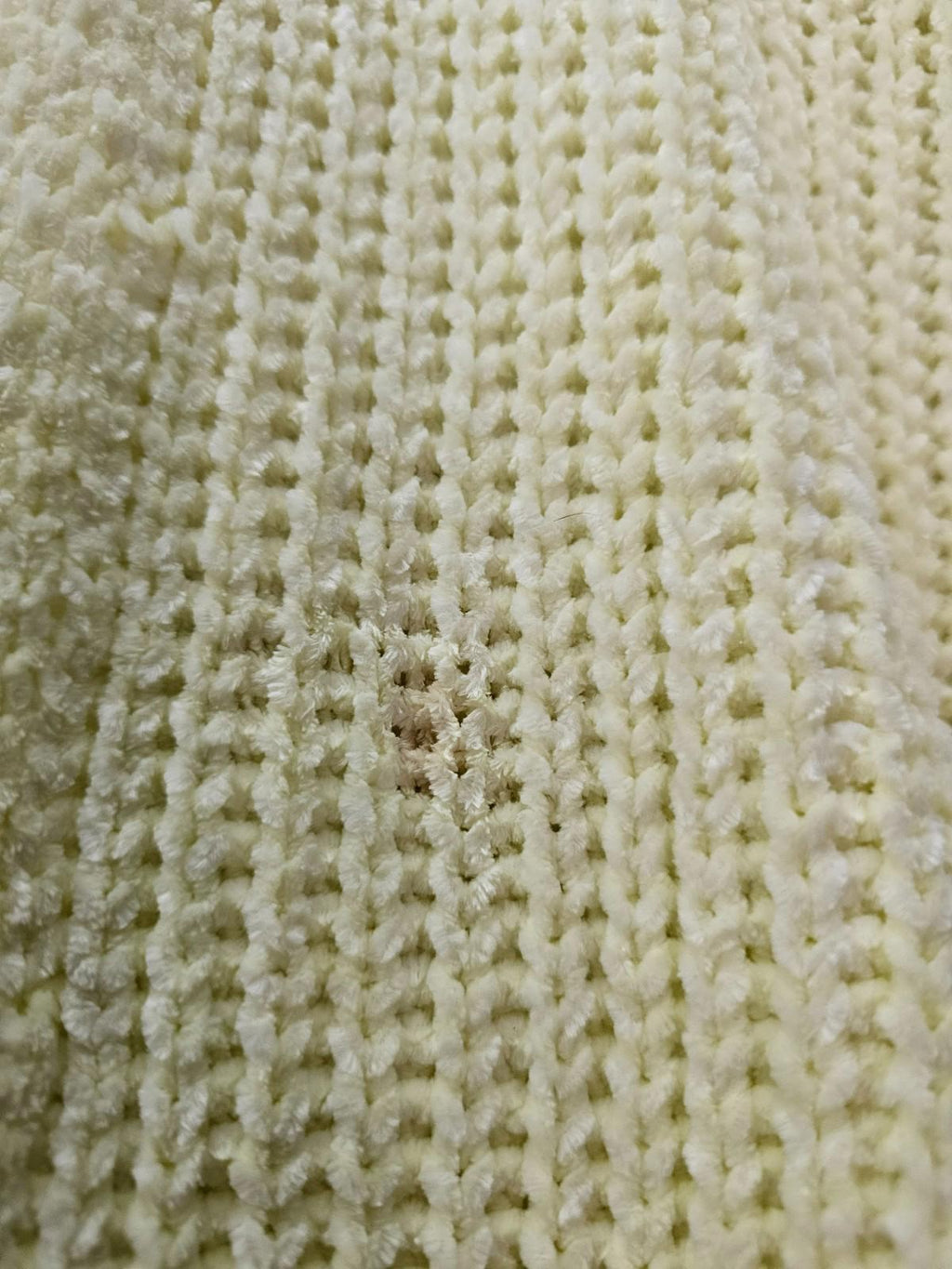 Ophelia Roe Chenille Knit Cardigan Pale Yellow Women’s 1X