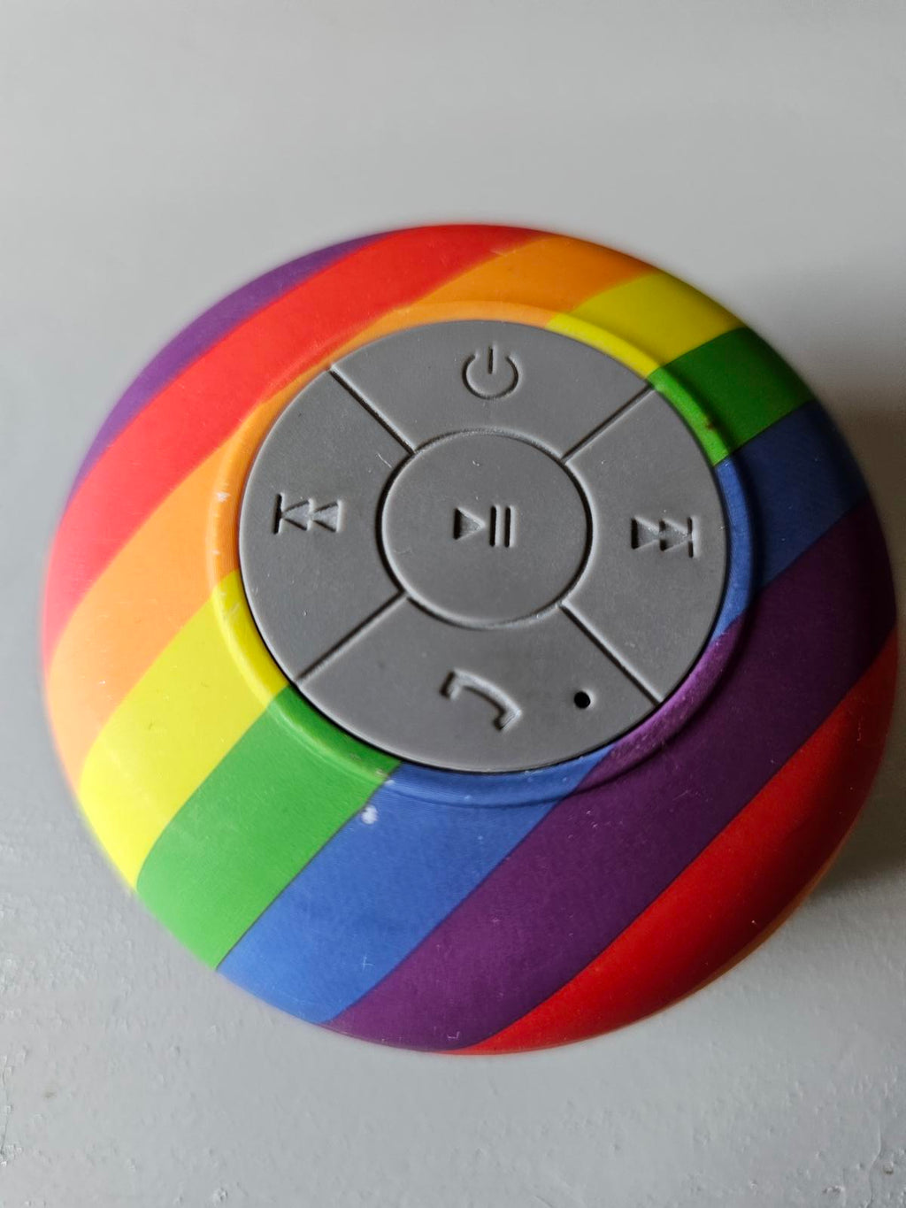 OnTek Waterproof Bluetooth Shower Speaker Rainbow Suction Mount Untested