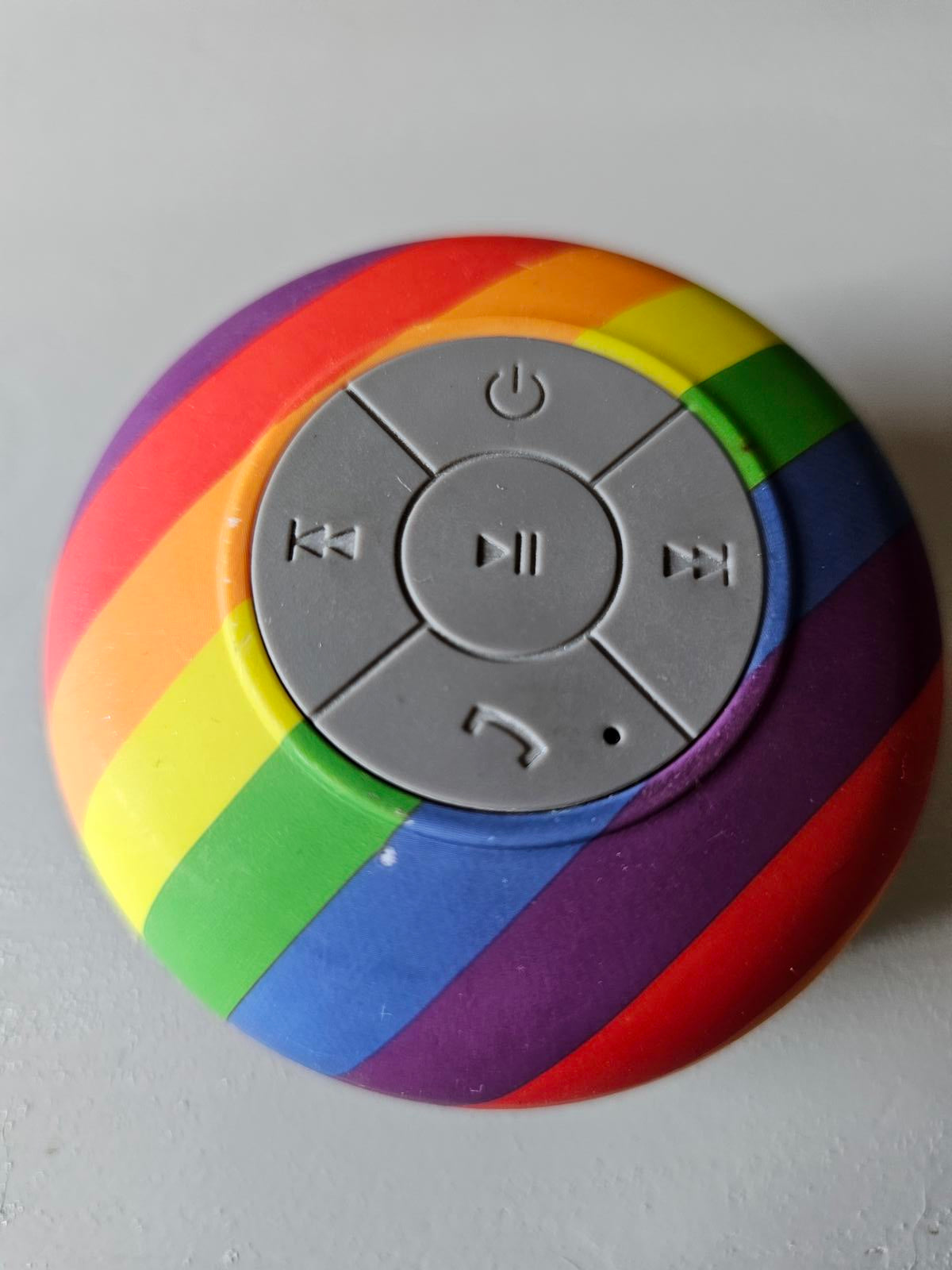 OnTek Waterproof Bluetooth Shower Speaker Rainbow Suction Mount Untested