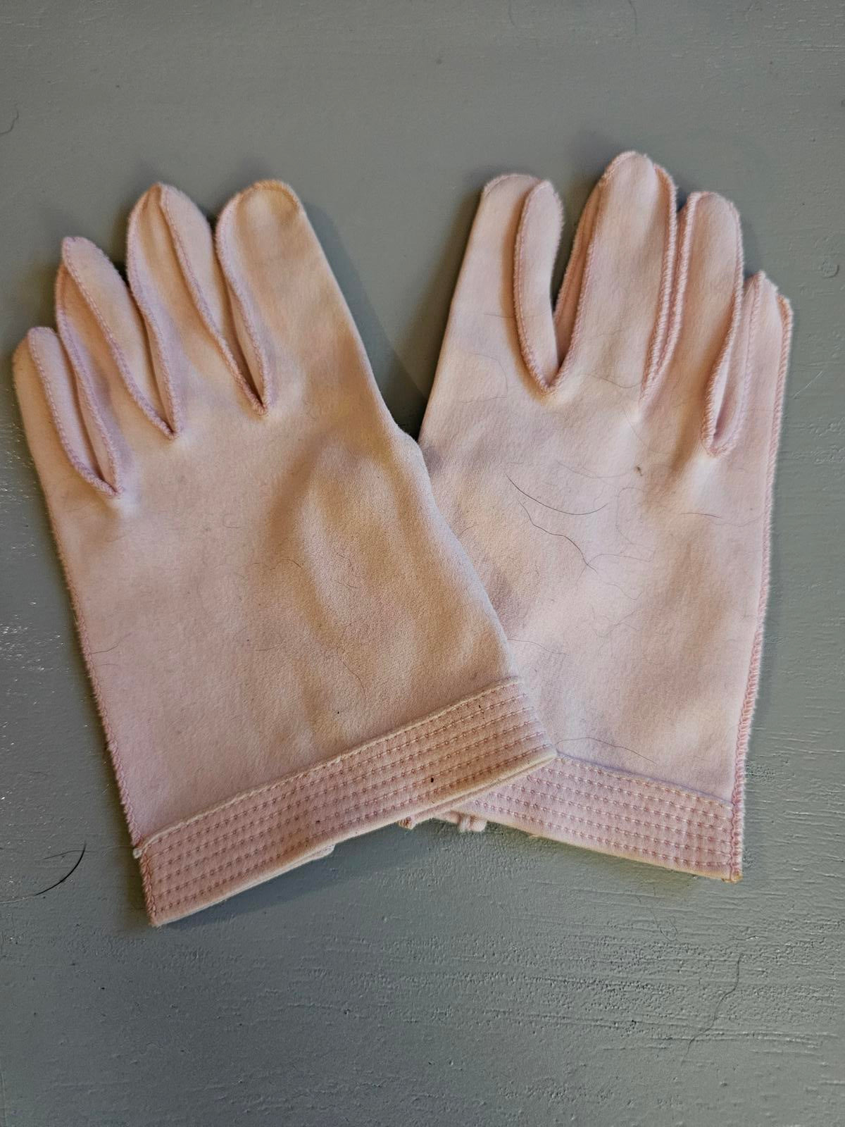 Vintage Wear Right Pink Gloves Made in Germany (U.S. Zone), 1940s–50s