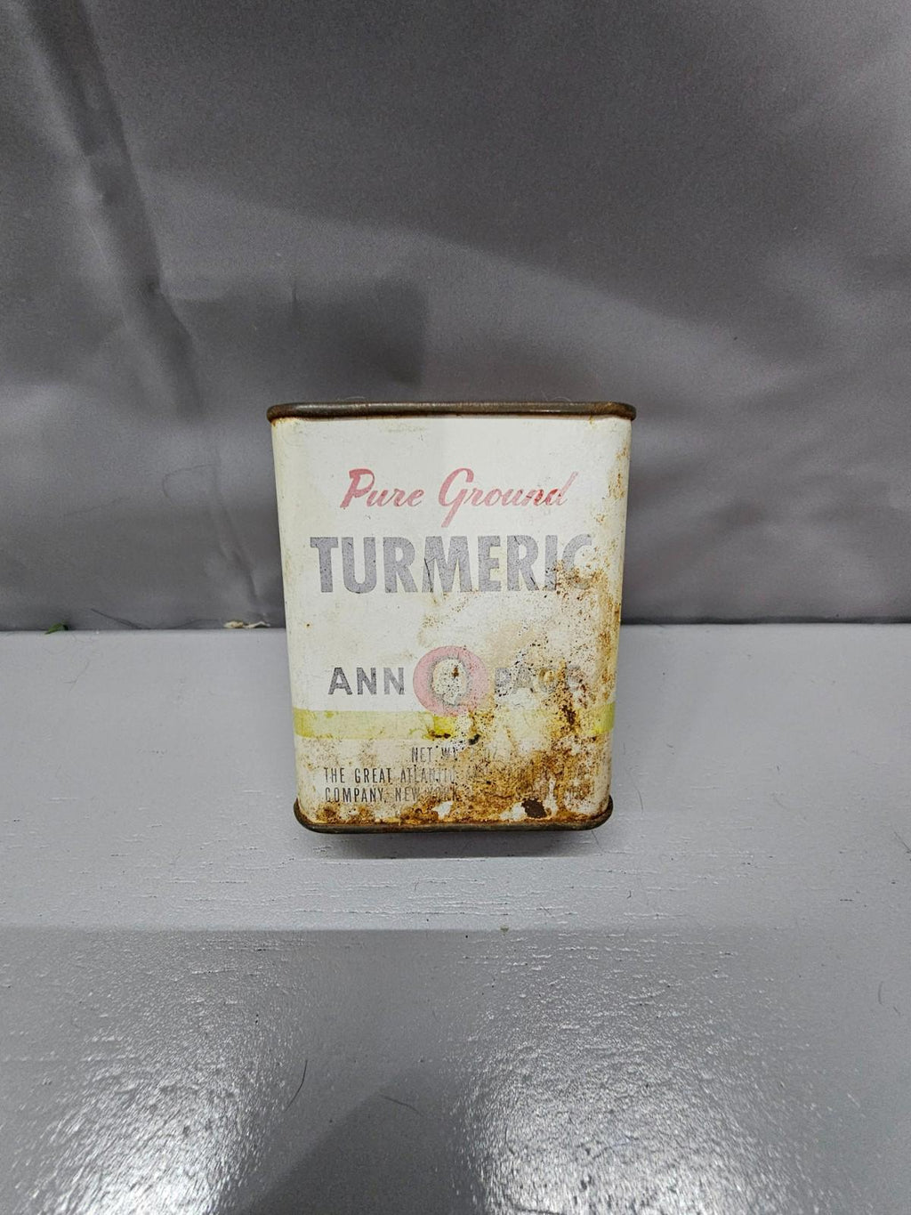 Vintage Ann Page pure ground TURMERIC 2 oz tin, empty