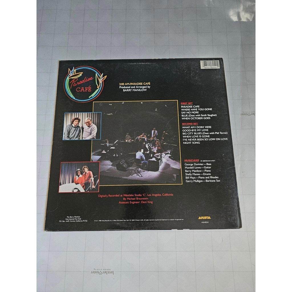 Barry Manilow 2:00 AM Paradise Cafe Vinyl Record LP Arista Records 1984 - good-g-