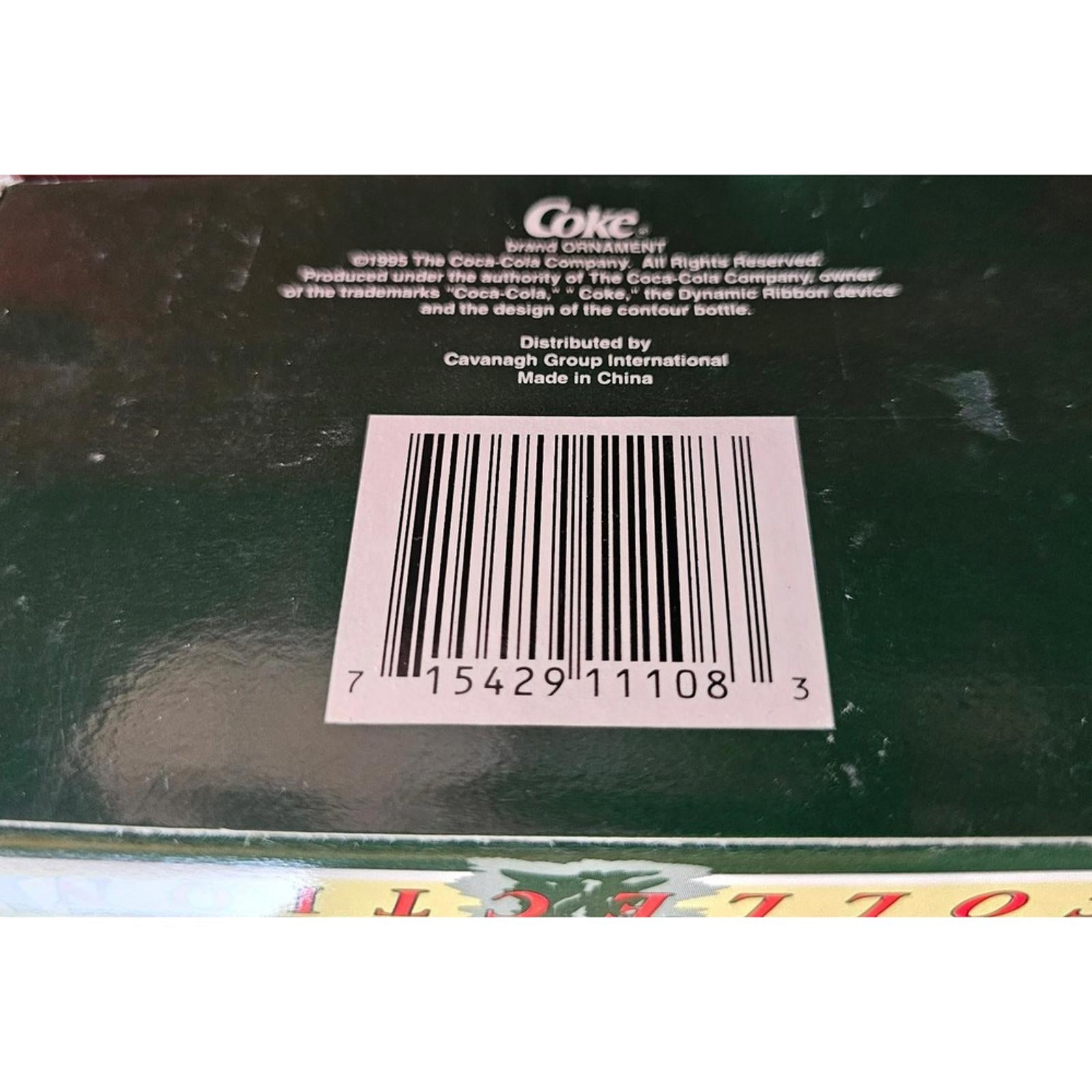 1995 Coca Cola Trim A Tree Ornament Sparkling Holidays 1956 Santa