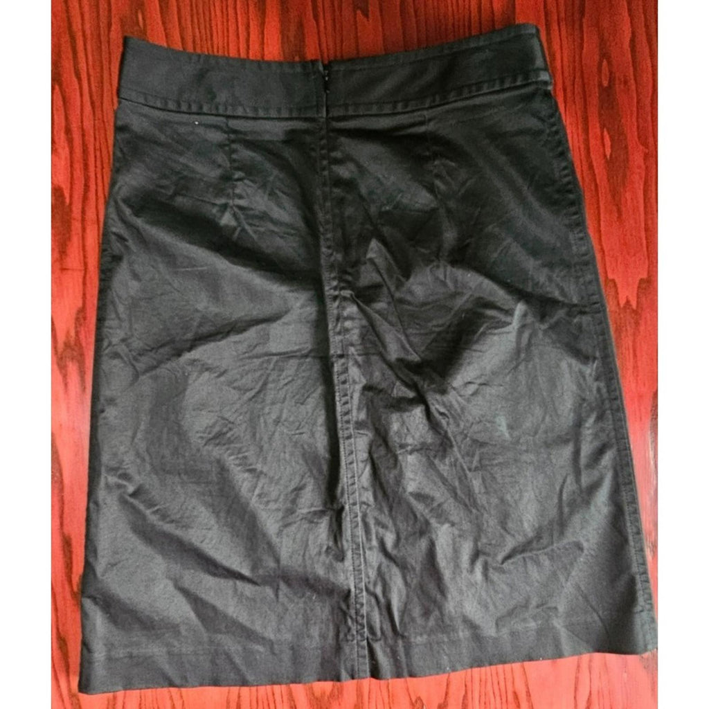 Banana Republic Black Stretch Skirt Size 8 Side Zip Classic Office