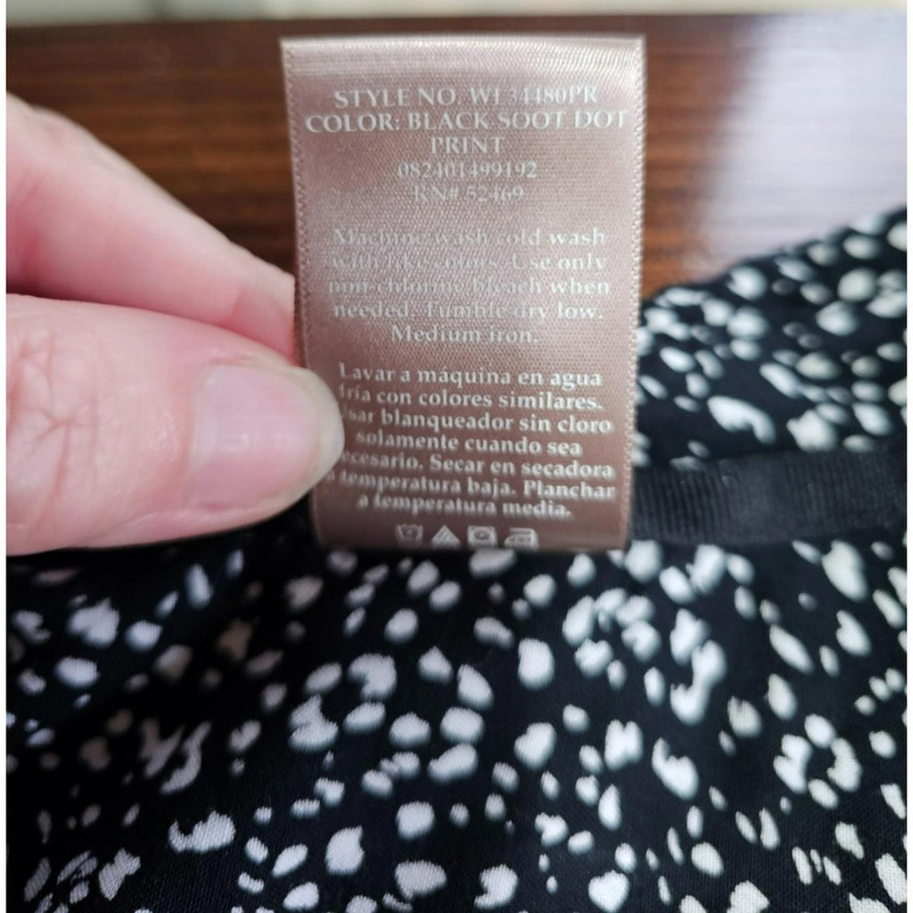 White Stag Black White Button Up Blouse Womens Small