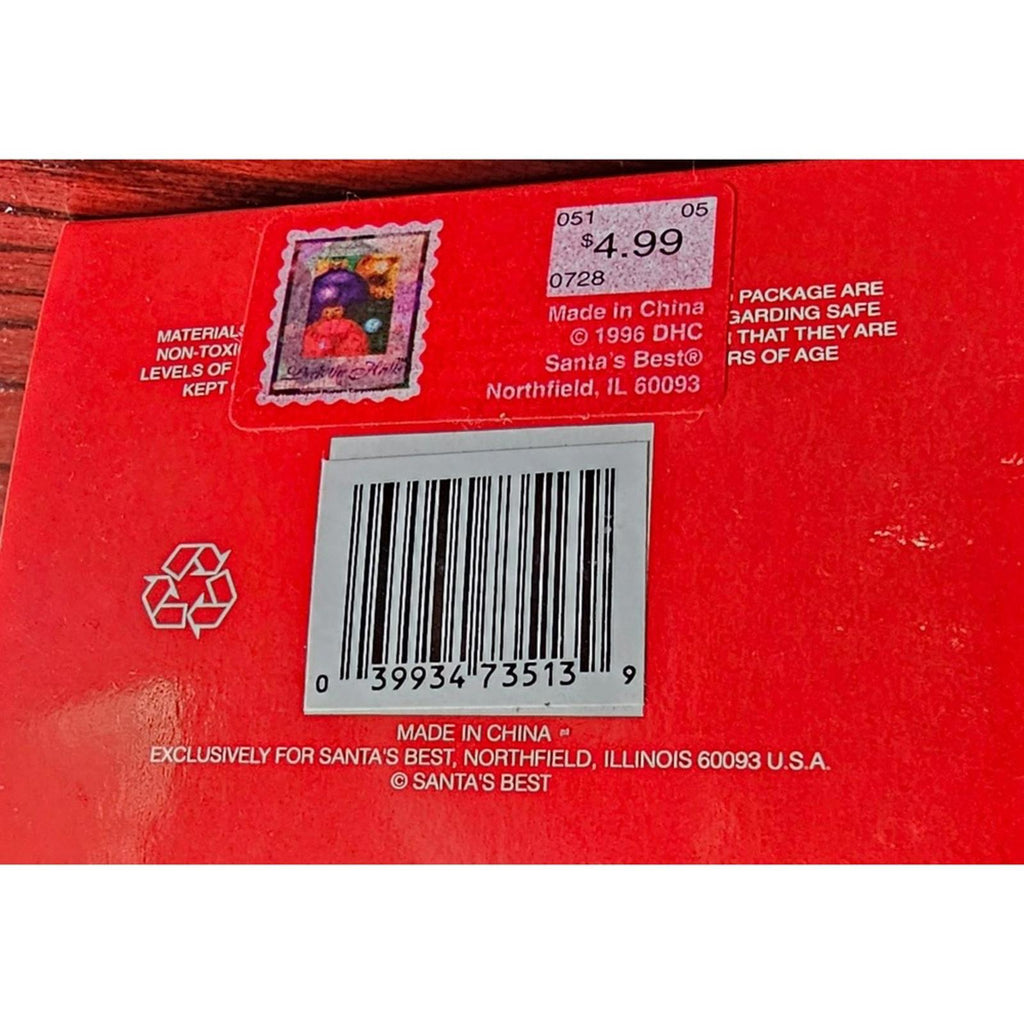 Santas Best Christmas Charmers Ornament Santa Child Candy Cane Golf