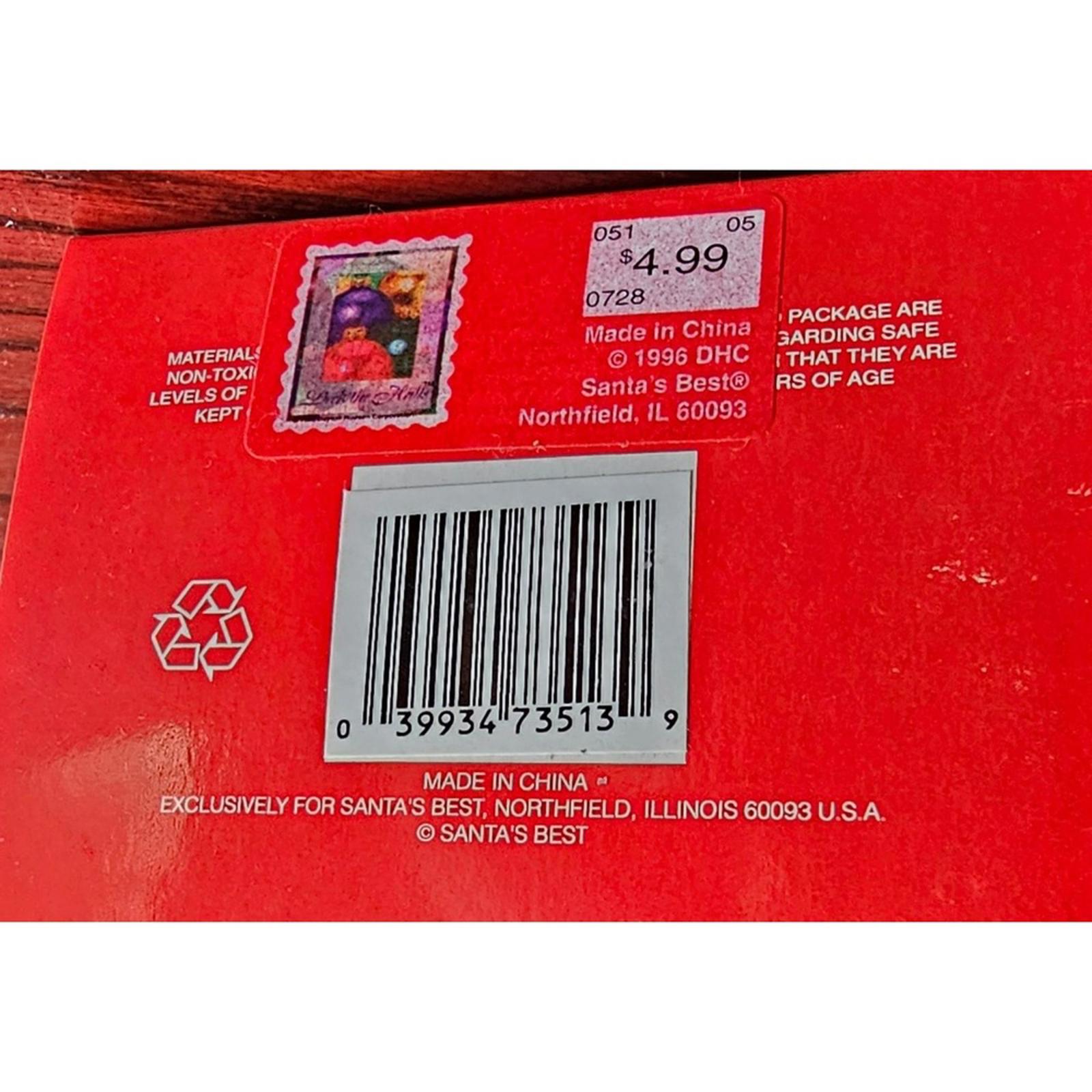 Santas Best Christmas Charmers Ornament Santa Child Candy Cane Golf