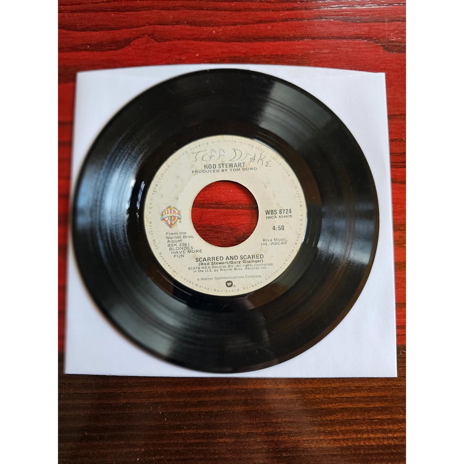 Rod Stewart Scarred and Scared / Da Ya Think Im Sexy 45 RPM Record