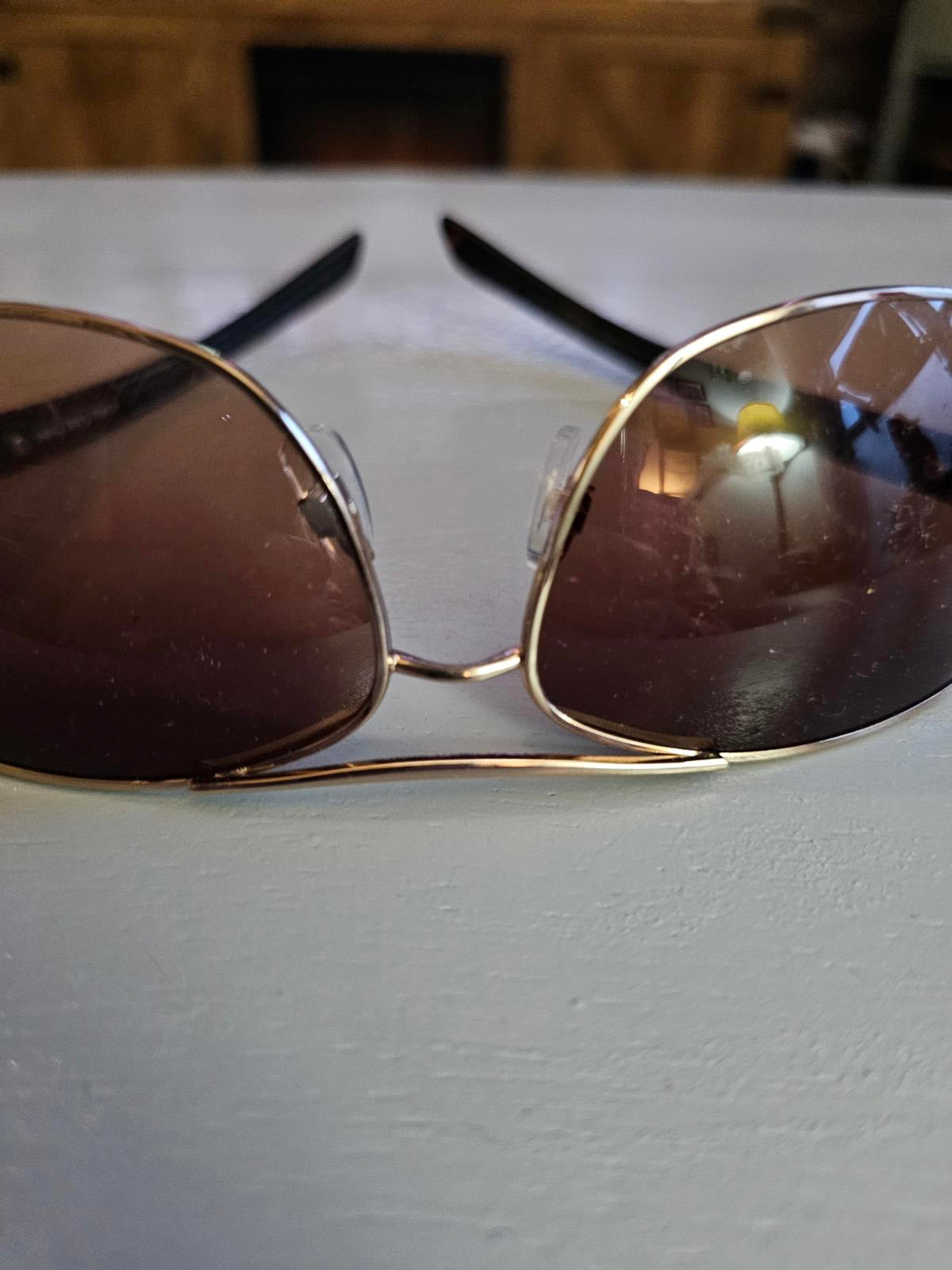 Aviator Sunglasses UV400 Brown Gradient Gold Frame Everyday Chaos Ready