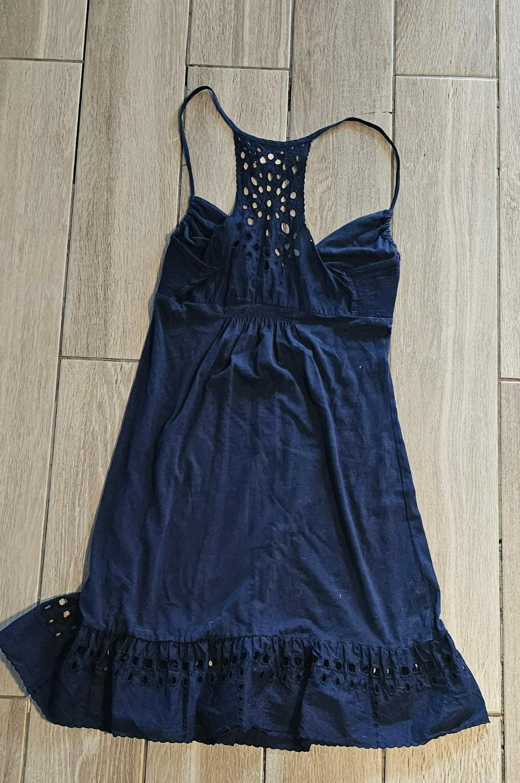 American Eagle Navy Crochet Racerback Sundress Womens M