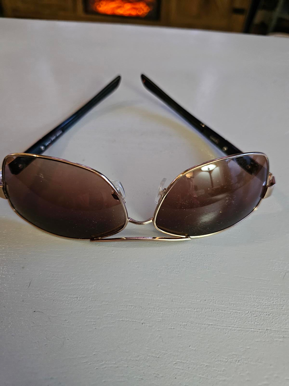 Aviator Sunglasses UV400 Brown Gradient Gold Frame Everyday Chaos Ready