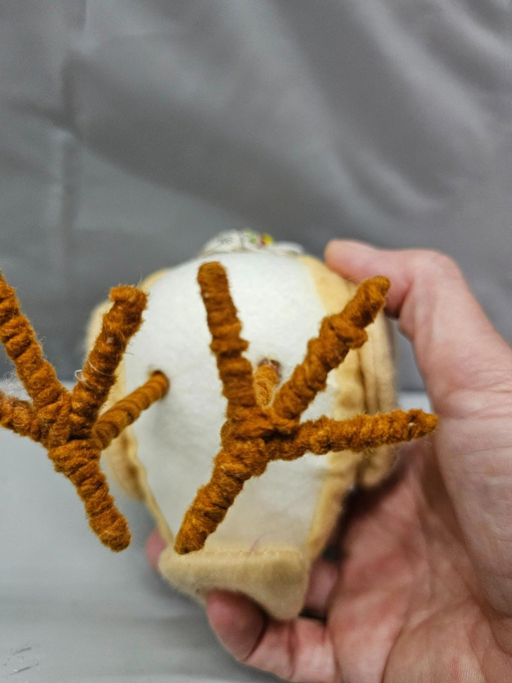 Rare Autumn Harvest Fall Felt Bird Table Holiday Decor Collectible