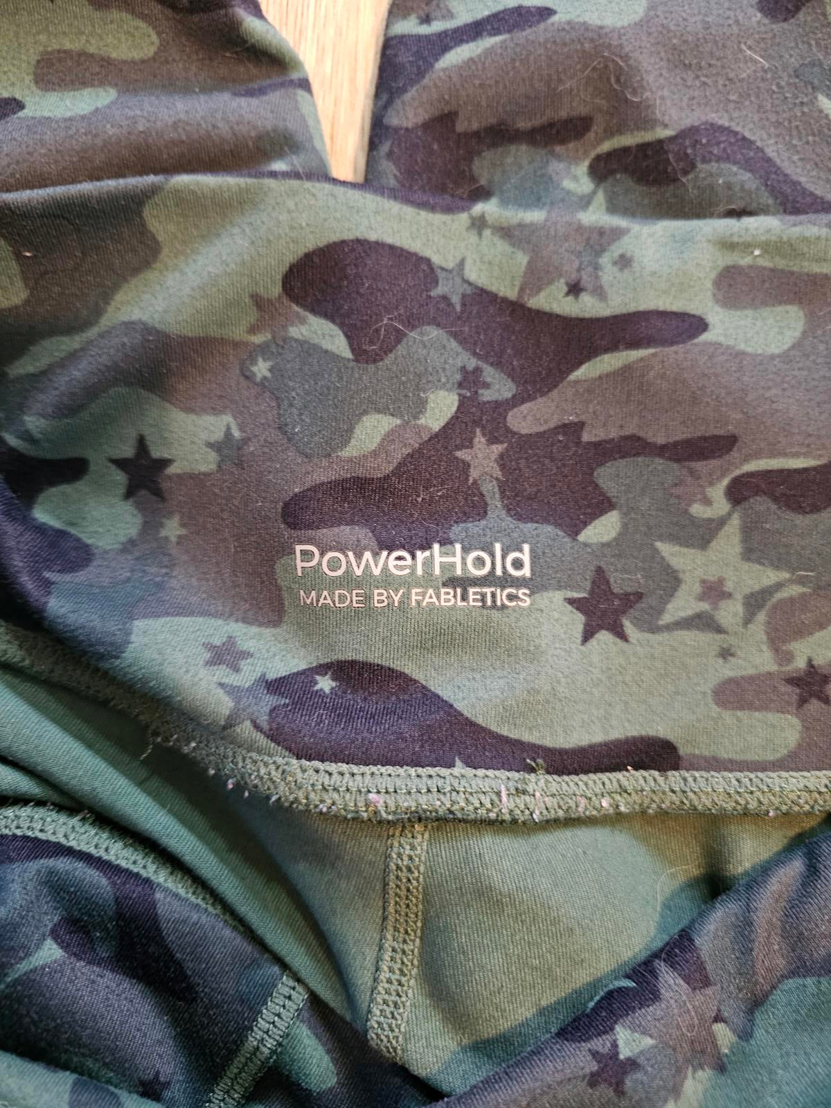 Fabletics PowerHold Camo Star Print Leggings Medium High Waist
