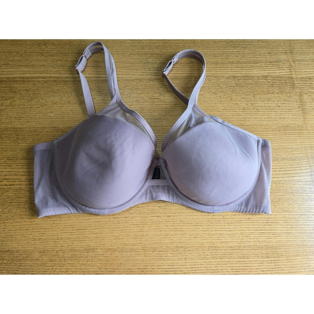 Mauve Mesh Underwire Bra 38DD Attitude Fully Intact