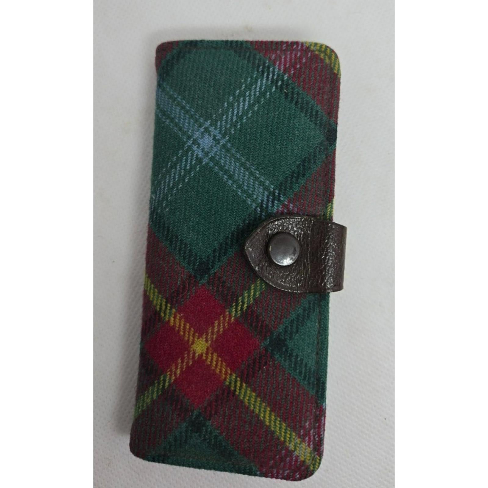 Vintage Manitoba Tartan Cosmetic Case - Green Plaid Chic
