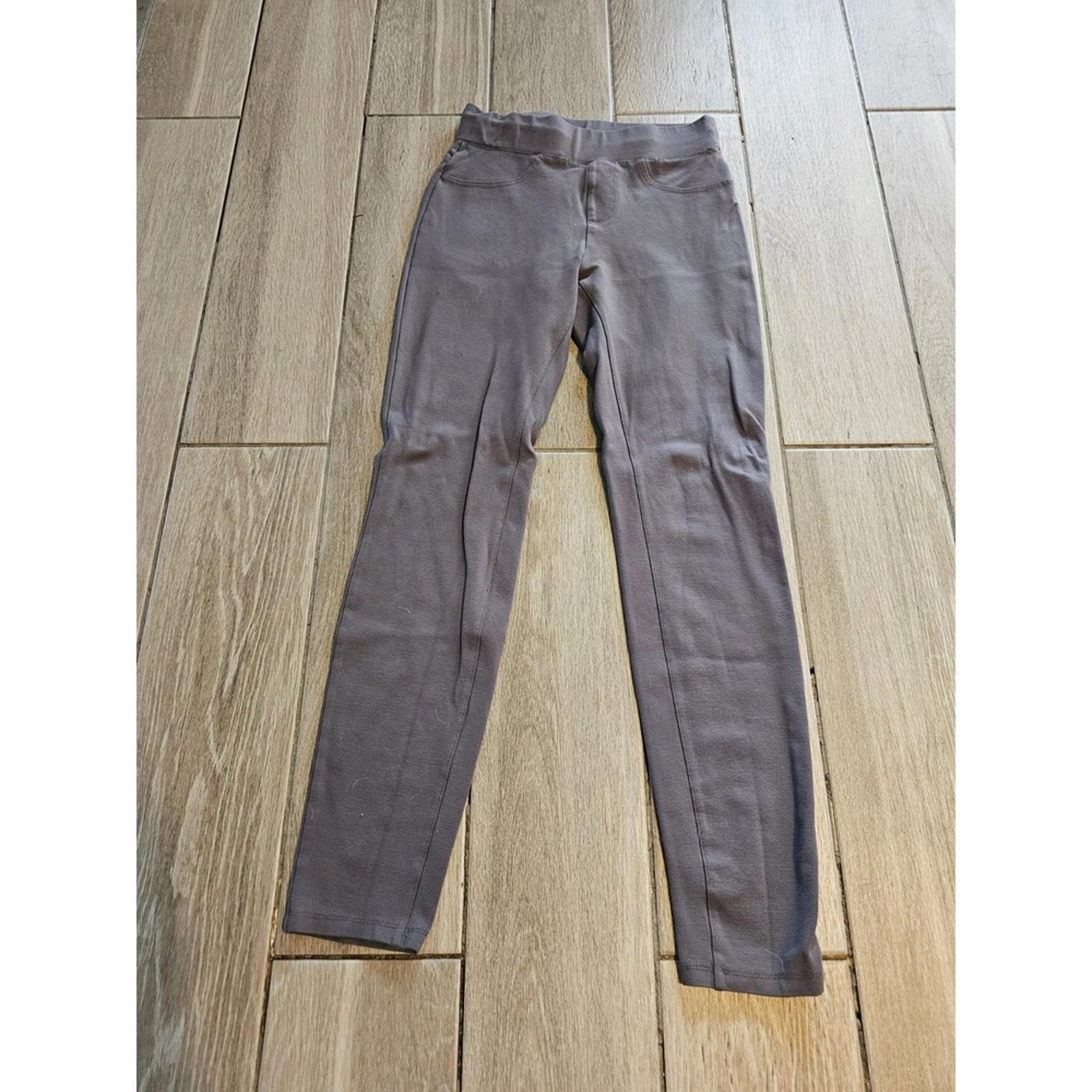 Tahari Gray Leggings XS Pull On Stretch Back Pockets Sleek Comfort