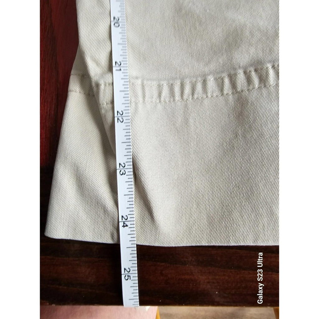 Charter Club Cream Crop Pants Size 8 Classic Fit Button Hem Casual