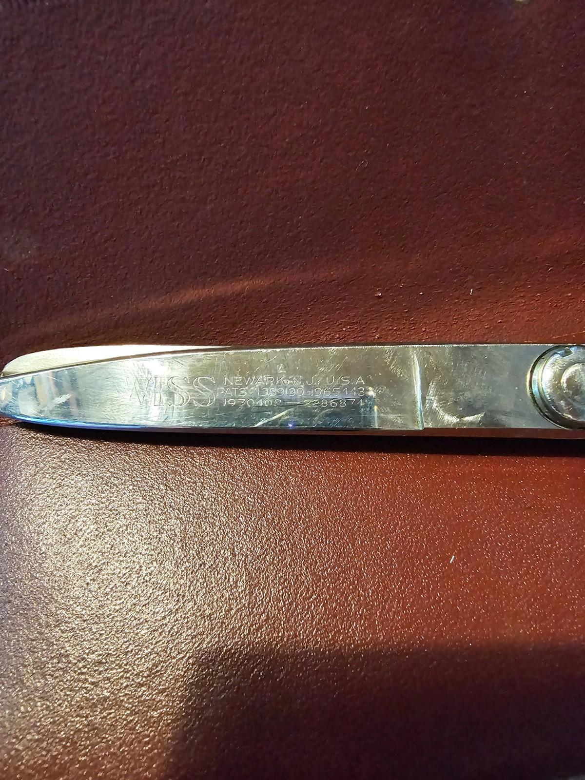 Vintage Wiss Model C Pinking Shears with Original Leather Case & Paperwork