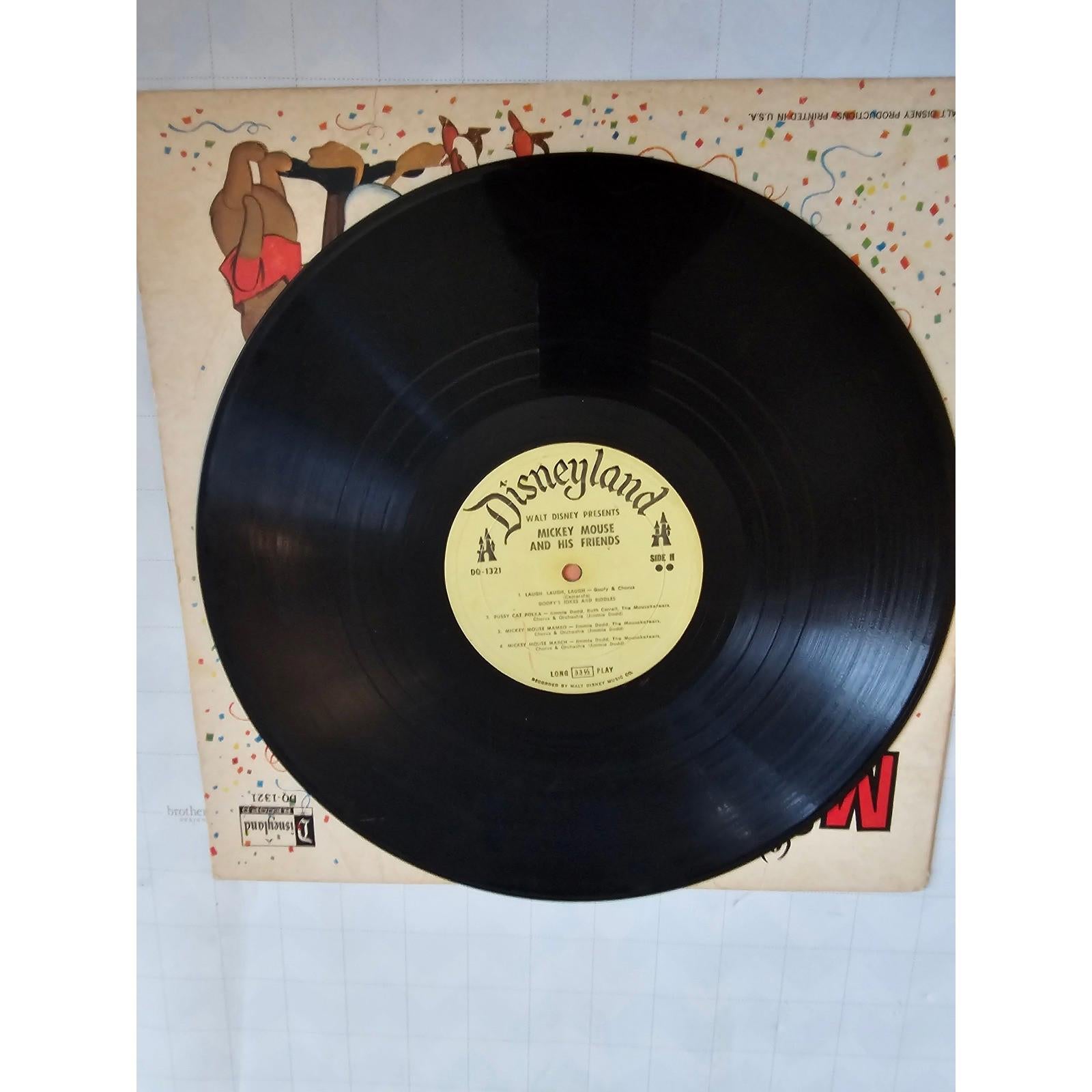 Vintage Walt Disney's Mickey Mouse and His Friends Disneyland Record LP 1968